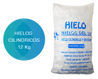 hielos cilindricos 12 kg