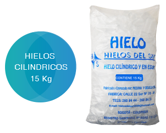 hielos cilindricos 15 kg